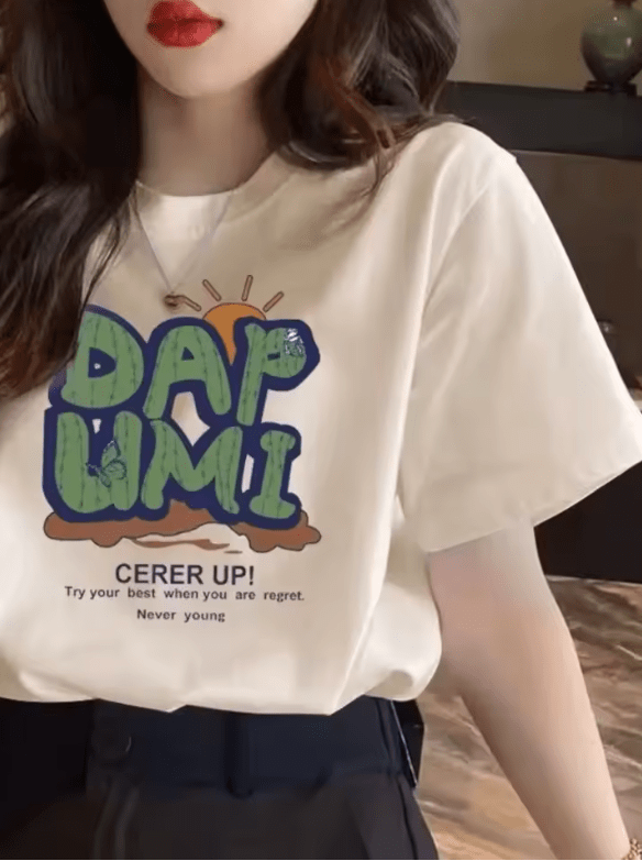 Unisex Loose Fit Cotton T-Shirt – Customizable Crew Neck Summer Top with Half Sleeves