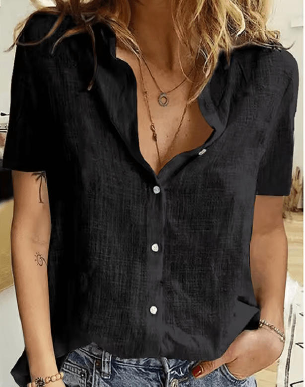 Harajuku Summer Linen Oversized Shirt – Women’s Short Sleeve Bird Print Tunic Blouse, Casual Loose Fit Top