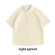 Women’s Loose Casual Short Sleeve Button-Up Shirt – Solid Color Summer Blouse, Minimalist & Versatile Basic Top