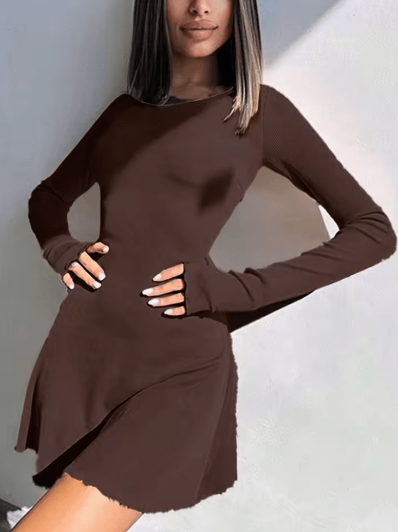 Women’s Sexy Long Sleeve Bodycon Mini Dress – Slim Fit Nightclub Party Dress for Women, Elegant Clubwear for Vacation, Family Events, Evening Outfits