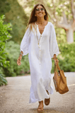 Women’s Summer 2025 Cotton Linen Shirt Dress – Casual Long Sleeve Button-Up Cardigan Style Top | Lightweight & Breathable One-Piece Outfit