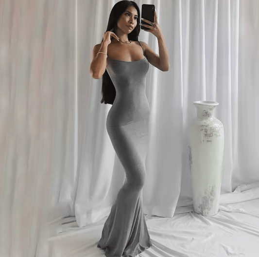 Women’s Summer 2025 Sexy Slim Camisole Mini Dress – Solid Color Sleeveless Bodycon Skirt Dress | Lightweight Casual Fashion