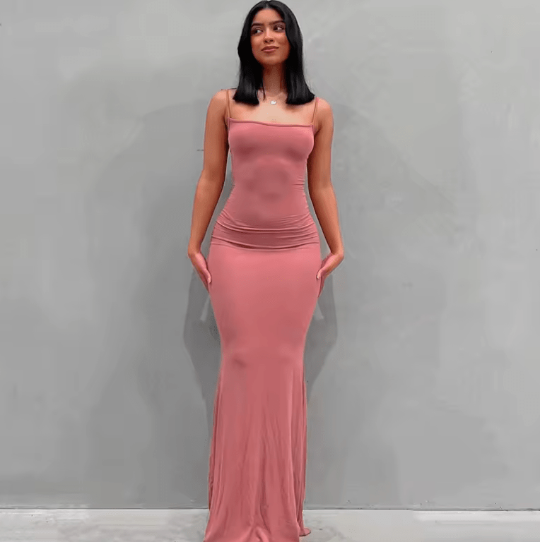 Women’s Summer 2025 Sexy Slim Camisole Mini Dress – Solid Color Sleeveless Bodycon Skirt Dress | Lightweight Casual Fashion