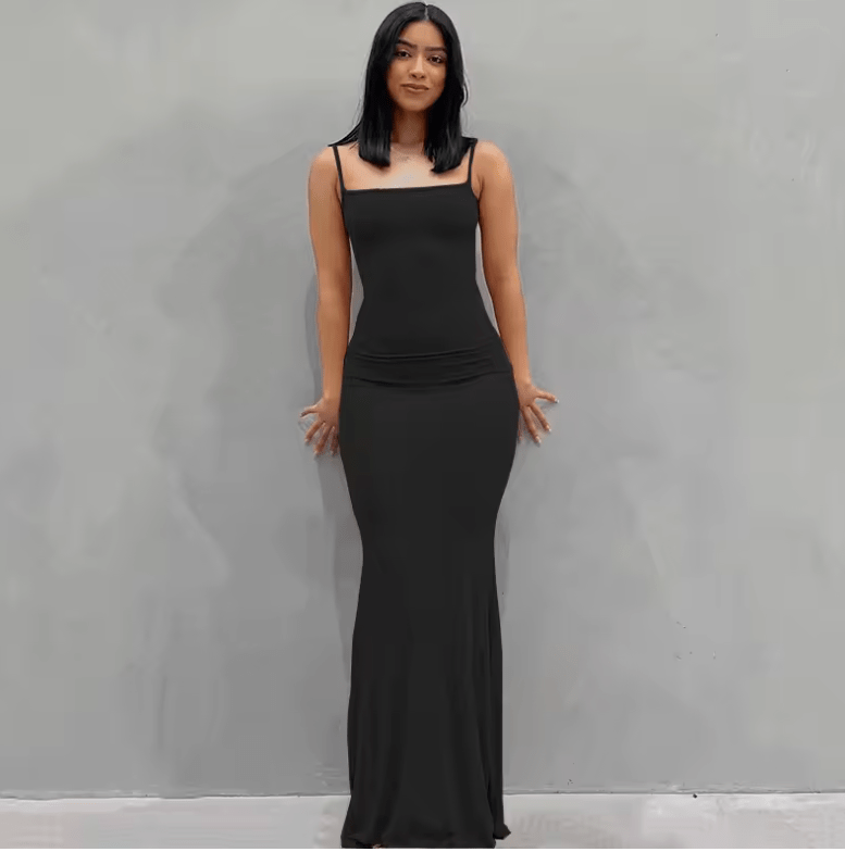 Women’s Summer 2025 Sexy Slim Camisole Mini Dress – Solid Color Sleeveless Bodycon Skirt Dress | Lightweight Casual Fashion