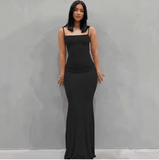 Women’s Summer 2025 Sexy Slim Camisole Mini Dress – Solid Color Sleeveless Bodycon Skirt Dress | Lightweight Casual Fashion