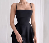 Women’s 2025 Summer Sexy Open-Back Tank Dress – Slim Fit Sleeveless Solid Color Bodycon Dress | European & American Fashion Style