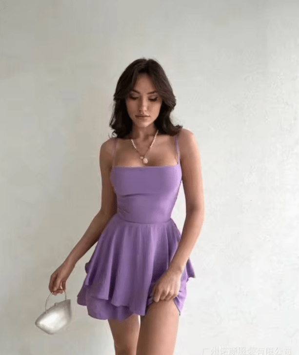 Women’s 2025 Summer Sexy Open-Back Tank Dress – Slim Fit Sleeveless Solid Color Bodycon Dress | European & American Fashion Style