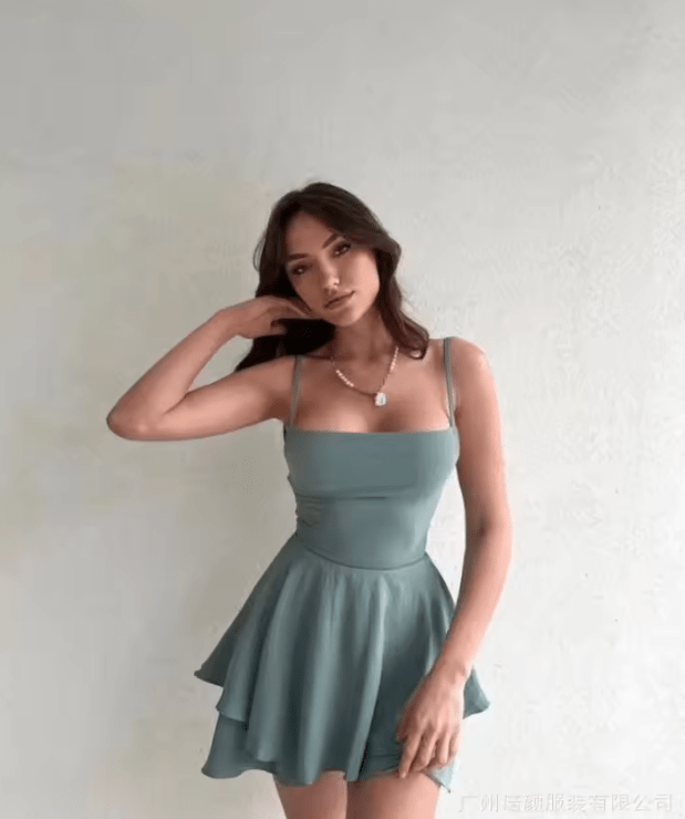 Women’s 2025 Summer Sexy Open-Back Tank Dress – Slim Fit Sleeveless Solid Color Bodycon Dress | European & American Fashion Style