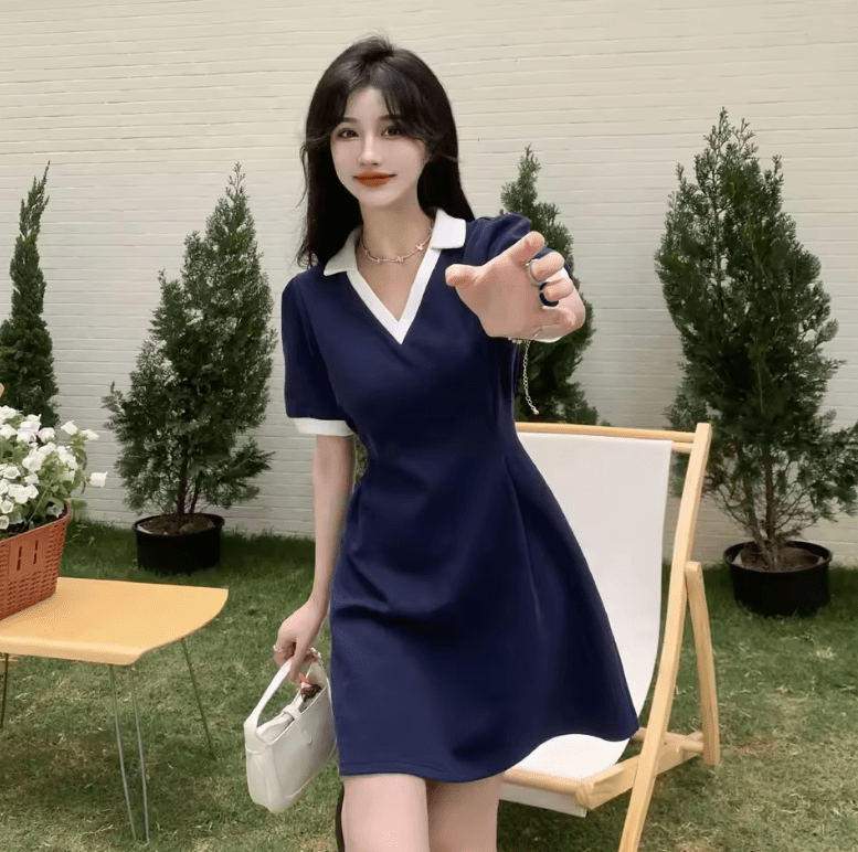 Women’s Cute Kawaii Fairy Dress – Short Sleeve Vintage Cotton Summer 2025 Dress | Retro-Inspired Designer Style with Soft Feminine Charm