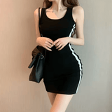 Summer Women’s Casual Slim Sheath Dress – Sleeveless, Spaghetti Strap, Stretch Fit