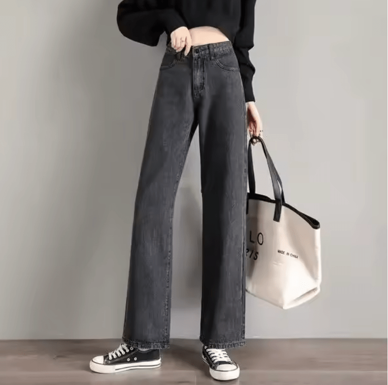 Women’s High Waist Wide Leg Jeans – Loose Fit Casual Denim Pants, Spring & Autumn Lightweight Flattering Trousers