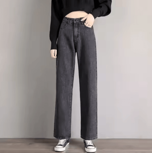 Women’s High Waist Wide Leg Jeans – Loose Fit Casual Denim Pants, Spring & Autumn Lightweight Flattering Trousers