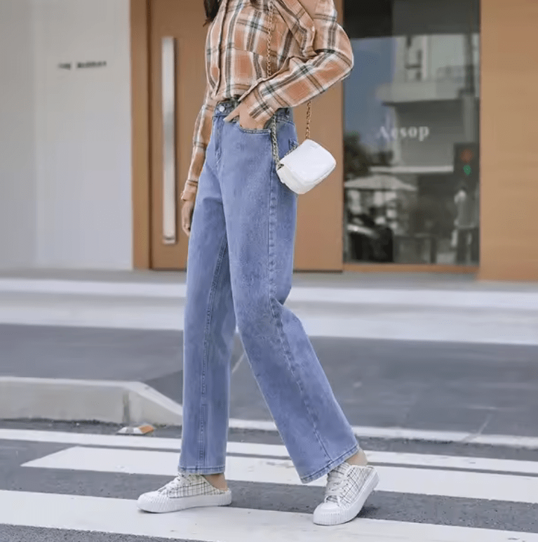 Women’s High Waist Wide Leg Jeans – Loose Fit Casual Denim Pants, Spring & Autumn Lightweight Flattering Trousers
