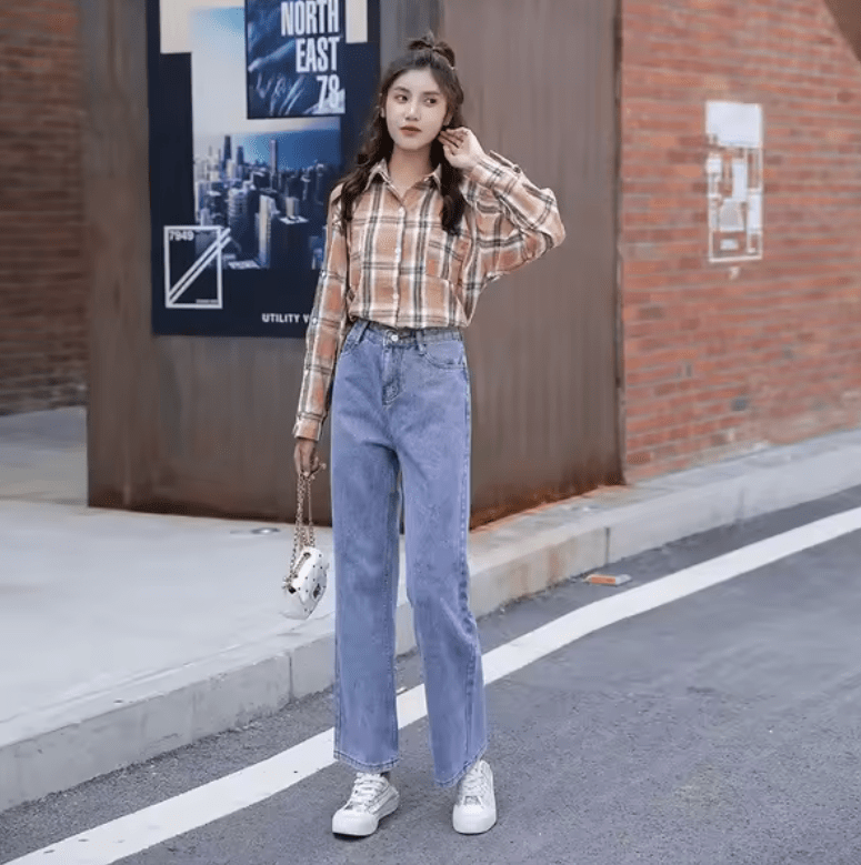 Women’s High Waist Wide Leg Jeans – Loose Fit Casual Denim Pants, Spring & Autumn Lightweight Flattering Trousers