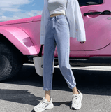 Women’s High Waist Loose Fit Dad Jeans – Autumn Winter Harajuku Carrot Pants, Slimming Straight Leg Denim Trousers
