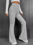 Women’s Extra Large Elastic Waist Knitted Pants – Casual Autumn/Winter Long Trousers, Regular Fit Skateboard Style