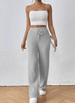 Women’s Extra Large Elastic Waist Knitted Pants – Casual Autumn/Winter Long Trousers, Regular Fit Skateboard Style