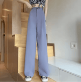 Women’s High Waist Wide Leg Pants – Summer Lightweight Drapey Suit Trousers | Slimming Straight Cut Casual Loose Fit for Elegant Everyday Style