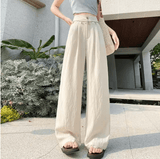 Women’s Summer Shell Decor Wide Leg Beach Pants – Lightweight High Waist Loose Fit Trousers | Comfortable & Slimming Vacation Long Pants