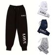 2025 Women’s Flower & Letter Print Sweatpants – Casual All-Season Jogger Pants | Sporty Daily Comfort Trousers for Home & Outdoor Wear
