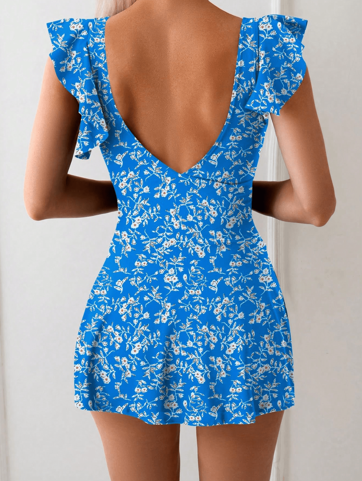 Women’s Floral Print Strapless One-Piece Swimsuit – Sexy Lace Trim Swimwear | Elegant Bikini-Style Beachwear for Poolside & Vacation Looks