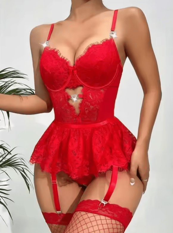Sexy Strapless Lace Bodysuit for Women – Bridal Lingerie, Southeast Asia Style Intimate Wear, Temptation One-Piece, Large Size Available