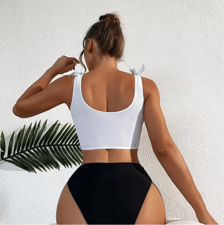Women’s Coconut Tree Print Bikini – 2-Piece Sporty Swimsuit Set | Fashion Summer Swimwear for Beach & Pool