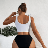 Women’s Coconut Tree Print Bikini – 2-Piece Sporty Swimsuit Set | Fashion Summer Swimwear for Beach & Pool