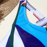 2025 Women’s Sexy Cross-Over One-Piece Swimsuit – Printed Backless Slimming Swimwear | Fashionable Tight-Fitting Bathing Suit
