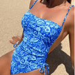 2025 Sexy Printed One-Piece Swimsuit – Trendy Thermal Swimwear with Sporty Overall Design