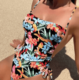 2025 Sexy Printed One-Piece Swimsuit – Trendy Thermal Swimwear with Sporty Overall Design