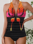 2025 Plus Size One-Piece Swimsuit for Women – Printed Design, Fashionable & Flattering Swimwear