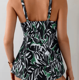 Sexy Printed Two-Piece Bikini Set for Women – Triangle Swimwear with Cover-Up