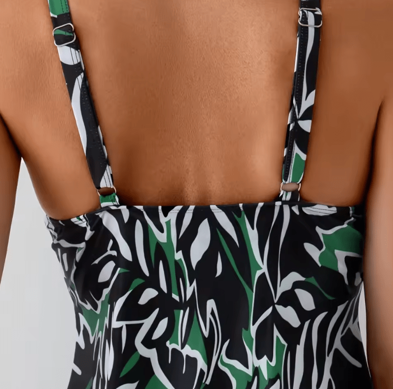 Sexy Printed Two-Piece Bikini Set for Women – Triangle Swimwear with Cover-Up