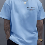 Men’s Milano Italia T-Shirt – 100% Cotton Casual Summer Tee 2025