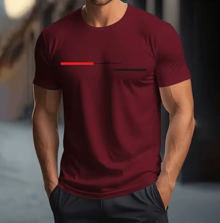 2025 Men’s Vintage Streetwear T-Shirt – Digital Print, Super Elastic, Casual Fit