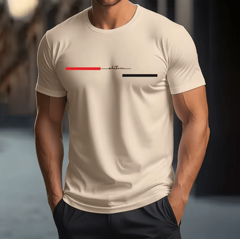 2025 Men’s Vintage Streetwear T-Shirt – Digital Print, Super Elastic, Casual Fit