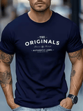 Men’s Cotton Sport T-Shirt – Breathable “The Originals” Letter Print Tee – Casual Summer Streetwear Short Sleeve Top – Fashion Leisure Brand Style