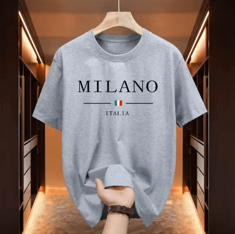 2025 Men’s Cotton T-Shirt – High-Quality Round Neck Short Sleeve Top – Casual Sport Fashion Tee for Spring & Summer – Daily Wear Soft & Breathable Fit