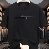 2025 Men’s Summer T-Shirt – Loose Fit Airplane Print Short Sleeve Tee – Casual Sport Style, Round Neck Comfortable Cotton Top for Daily Wear & Street Fashion