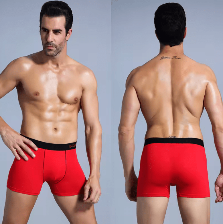 4PCS Men’s Cotton Boxer Shorts – High-Quality Underwear Trunks | Comfortable, Breathable, Sexy Underpants