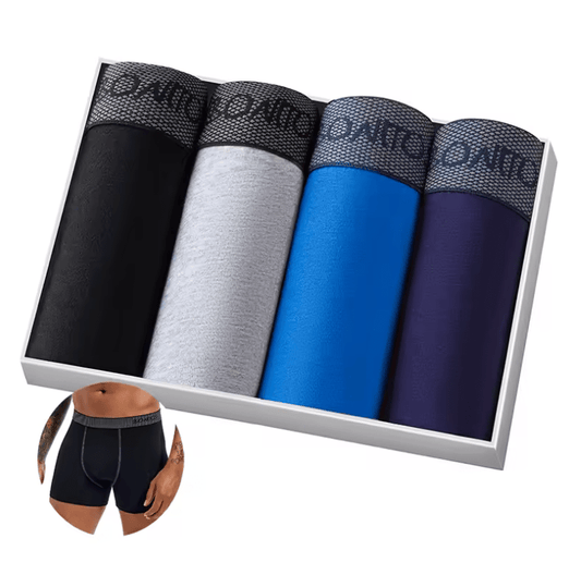 4PCS Men’s Cotton Boxer Shorts – High-Quality Underwear Trunks | Comfortable, Breathable, Sexy Underpants