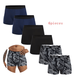 6PCS Men’s Black Boxer Shorts – Soft, Breathable Cotton Underwear | Comfortable Daily Underpants for Men (2025)