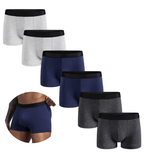 6PCS Men’s Black Boxer Shorts – Soft, Breathable Cotton Underwear | Comfortable Daily Underpants for Men (2025)