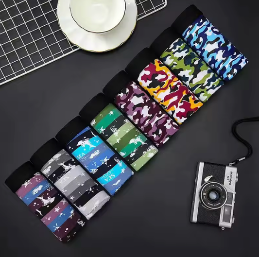8PCS Men’s Modal Boxer Shorts – Breathable, Sexy Underwear with U-Convex Pouch | Soft Solid Color Underpants