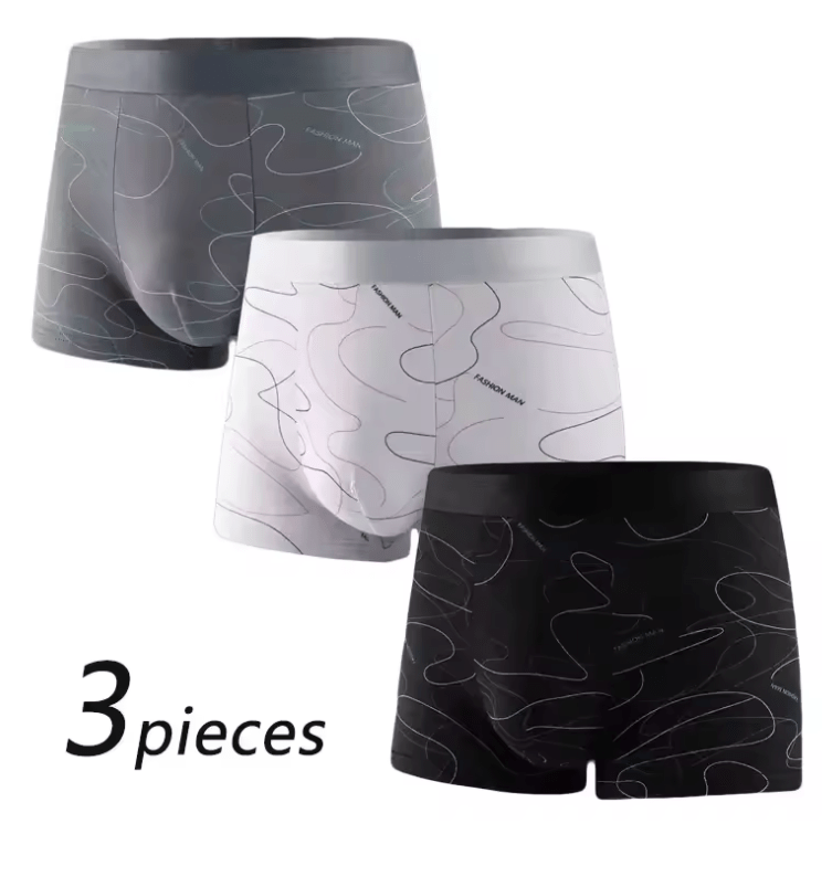 3PCS Men’s Sports Boxer Shorts – Breathable Fitness Underwear | XL–4XL Comfortable Stretch Underpants