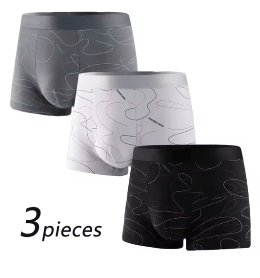 3PCS Men’s Sports Boxer Shorts – Breathable Fitness Underwear | XL–4XL Comfortable Stretch Underpants