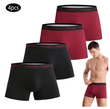 4PCS Men’s Cotton Boxer Briefs – Solid Color, High-Quality Underwear | Fashionable & Sexy Trunks for Men
