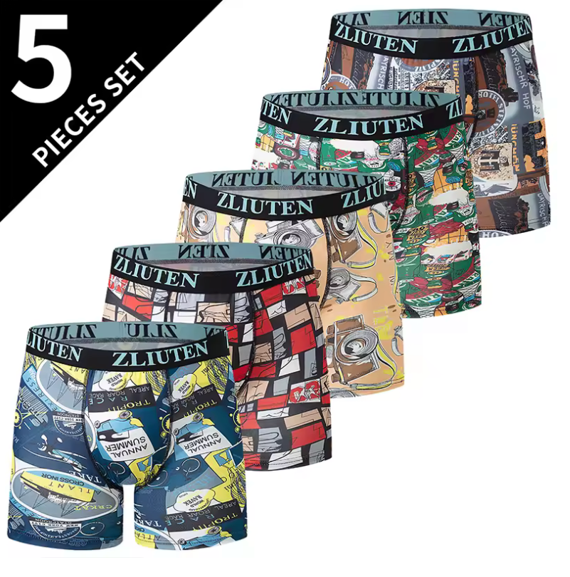 Men’s Long Boxer Shorts – Multi-Size Boyshort Underwear for Teens & Adults | Elastic Waist, Sporty & Comfortable
