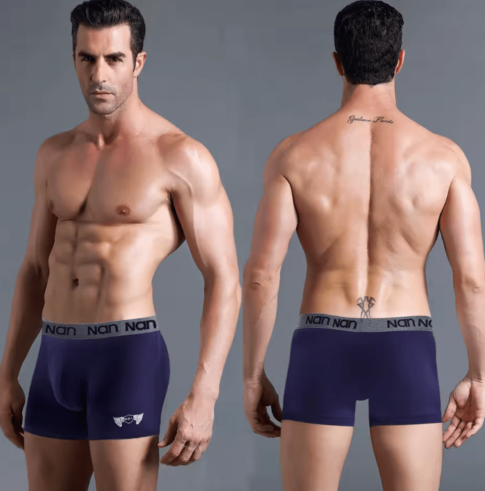 4-Pack Men’s Boxer Shorts – Soft Cotton Underwear with 3D Pouch, Breathable & Comfortable, Large Sizes Available